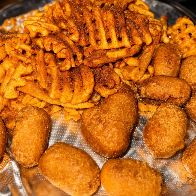 Mini Corn Dogs Basket.